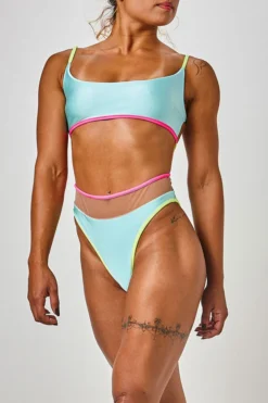 Rolling Vento Neon Reversible Bottoms - Blue/Rosé All Pole Wear