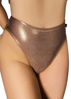 Cleo The Hurricane High Rider Hot Pants - Rose Gold All Pole Wear