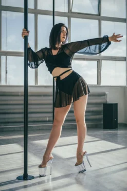 REV ACTIV Mesh Skirt Bottoms - Black Back In Stock