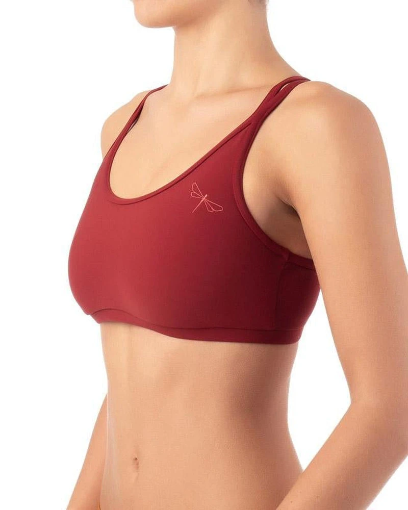 All Pole Wear Dragonfly Nicole Top - Burgundy
