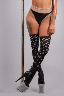 Accessories Rolling Over The Knee Socks - Galaxy (3 Sizes Available)