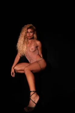 New In Rolling Astral Body Chain - Crystal