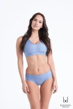 Bandurska Salty Top - Ribbed Steel Blue All Pole Wear