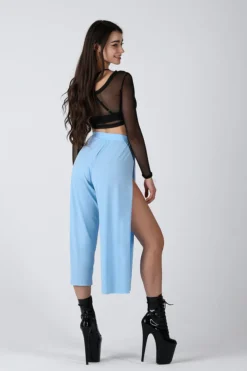 REV ACTIV Sensual Flow Pants (with Leg Slit) - Baby Blue