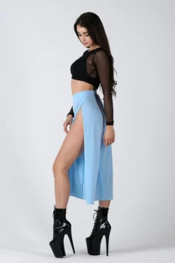 REV ACTIV Sensual Flow Pants (with Leg Slit) - Baby Blue