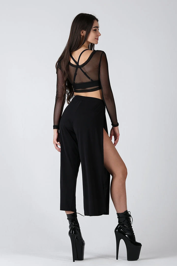 Back In Stock REV ACTIV Sensual Flow Pants (with Leg Slit) - Black