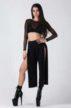 Back In Stock REV ACTIV Sensual Flow Pants (with Leg Slit) - Black