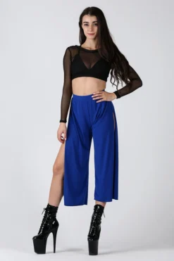 REV ACTIV Sensual Flow Pants (with Leg Slit) - Cobalt