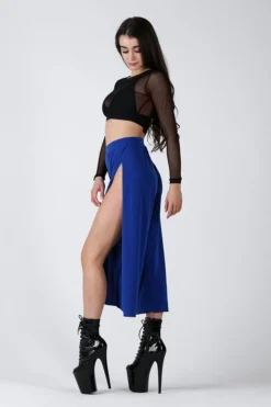 REV ACTIV Sensual Flow Pants (with Leg Slit) - Cobalt
