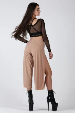 REV ACTIV Sensual Flow Pants (with Leg Slit) - Coffee Loungewear Bottoms