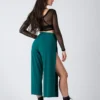 Loungewear Bottoms REV ACTIV Sensual Flow Pants (with Leg Slit) - Malachite