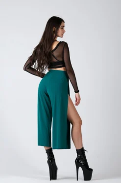 Loungewear Bottoms REV ACTIV Sensual Flow Pants (with Leg Slit) - Malachite