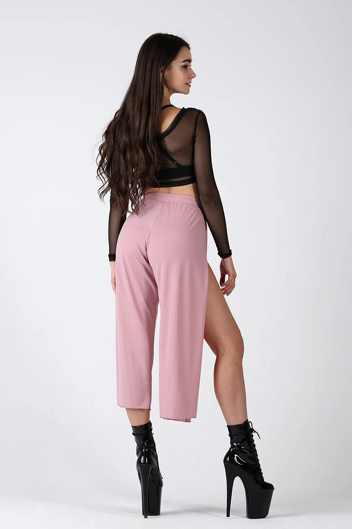Loungewear Bottoms REV ACTIV Sensual Flow Pants (with Leg Slit) - Rose Pink