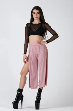 Loungewear Bottoms REV ACTIV Sensual Flow Pants (with Leg Slit) - Rose Pink