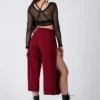 Back In Stock REV ACTIV Sensual Flow Pants (with Leg Slit) - Wine