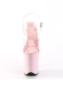 Pleaser USA Flamingo-808 8inch Pleasers - Baby Pink New In