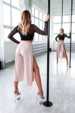 Loungewear Bottoms REV ACTIV Sensual Flow Pants (with Leg Slit) - Beige