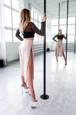 Loungewear Bottoms REV ACTIV Sensual Flow Pants (with Leg Slit) - Beige