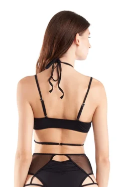 Hamade Activewear Strappy Halter Neck Top - Black