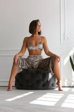 Loungewear Bottoms Exo Wear Flow Pants - Silver Velvet