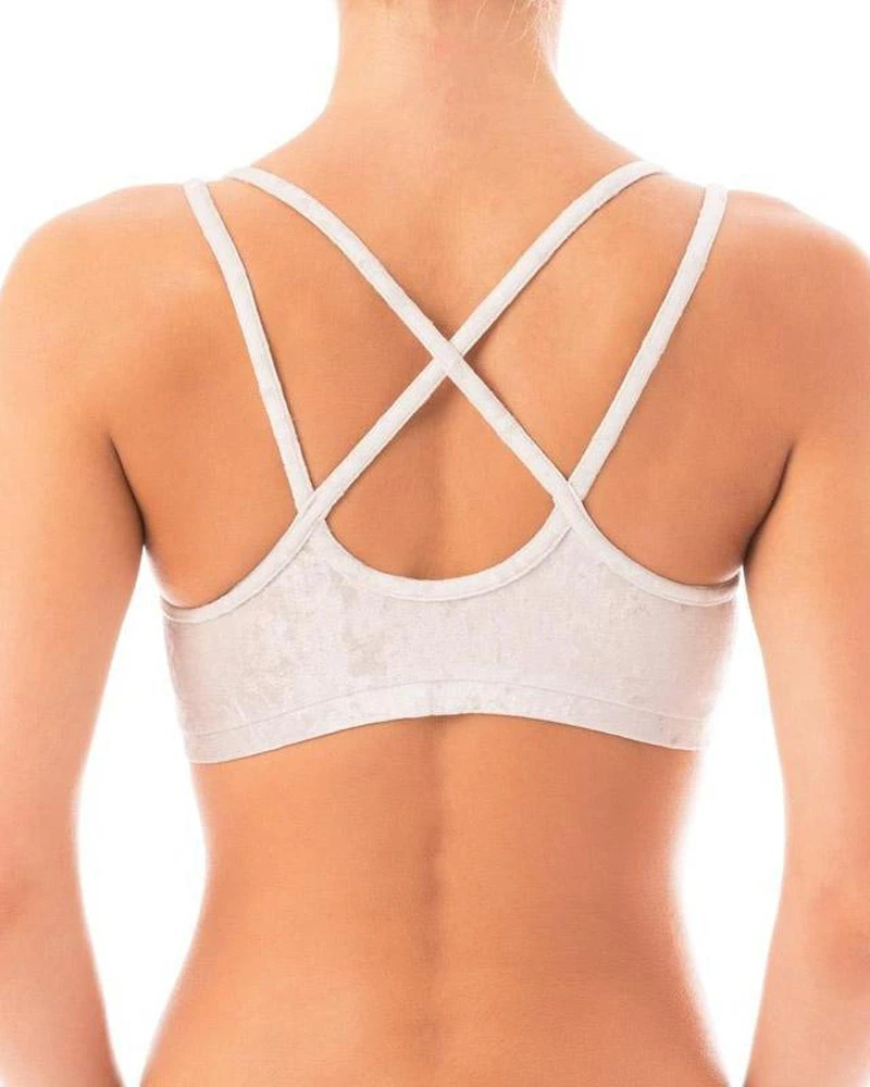 All Pole Wear Dragonfly Nicole Top - Velvet Silver