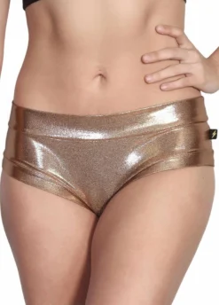 Cleo The Hurricane Hot Pants - Metallic Rose Gold All Pole Wear