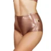 Cleo The Hurricane High Waisted Shorts - Metallic Rose Gold