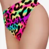 All Pole Wear Cleo The Hurricane High Rider Hot Pants - Neon Leopard