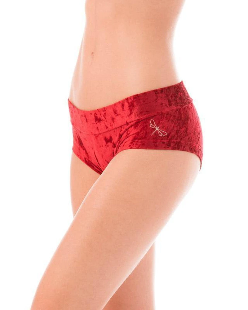 Dragonfly Hot Pants - Velvet Red All Pole Wear