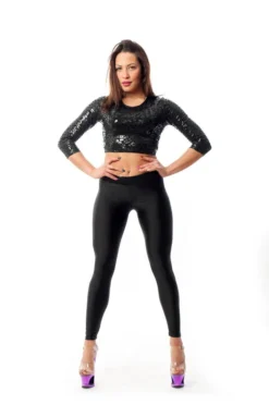 Paradise Chick V-String Leggings - Black