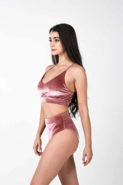 REV ACTIV High Waist Shorts - Pink Velvet All Pole Wear