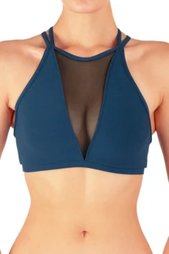 Dragonfly Victoria Sports Bra - Petrol Mesh All Pole Wear