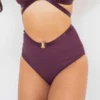 Lunalae Jemma High Waist Bottoms - Recycled Mulberry