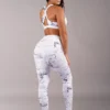 All Pole Wear Off The Pole Iconic Leggings - White Marble