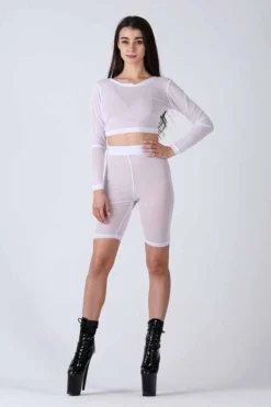 REV ACTIV Mesh Cycling Shorts - White