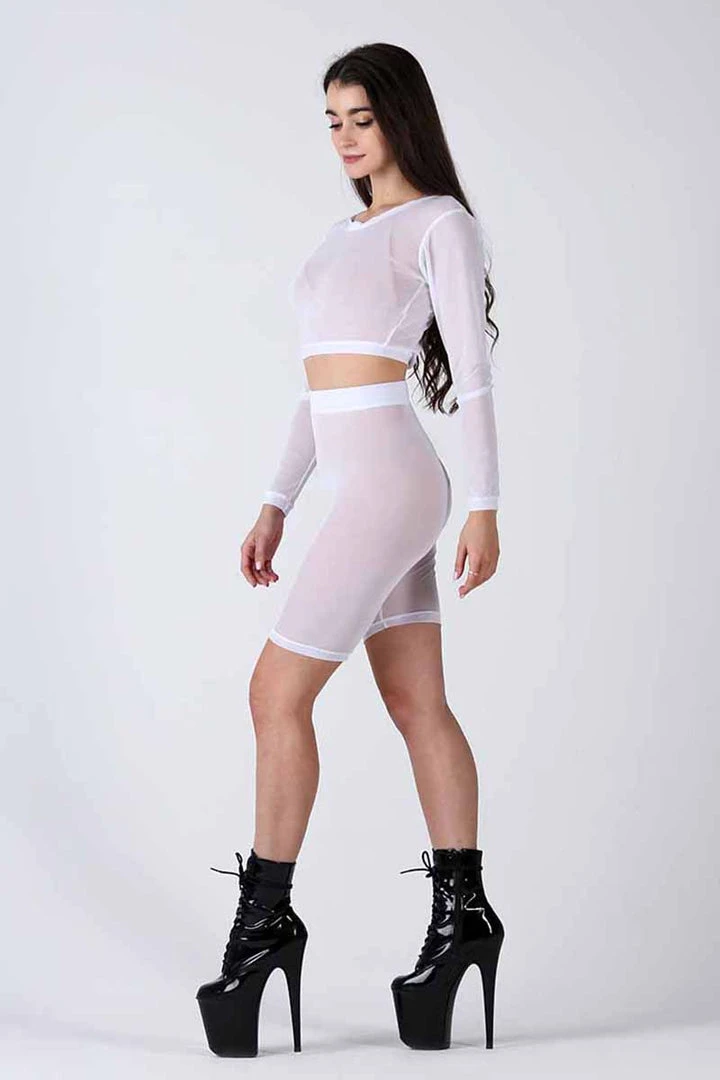 REV ACTIV Mesh Cycling Shorts - White