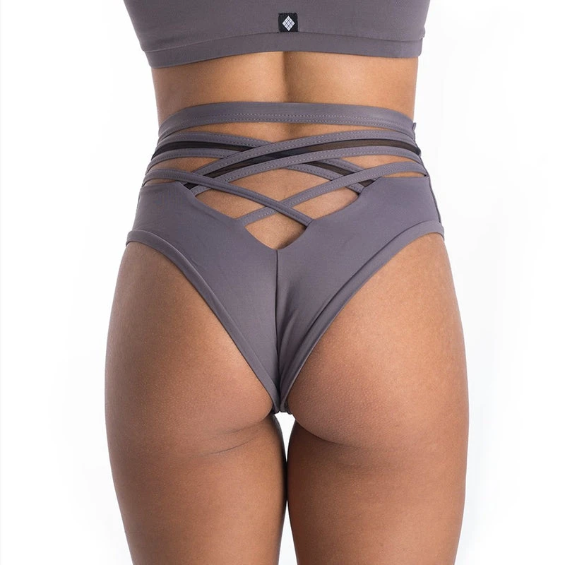 All Pole Wear Poledancerka X High Leg Shorts - Grey