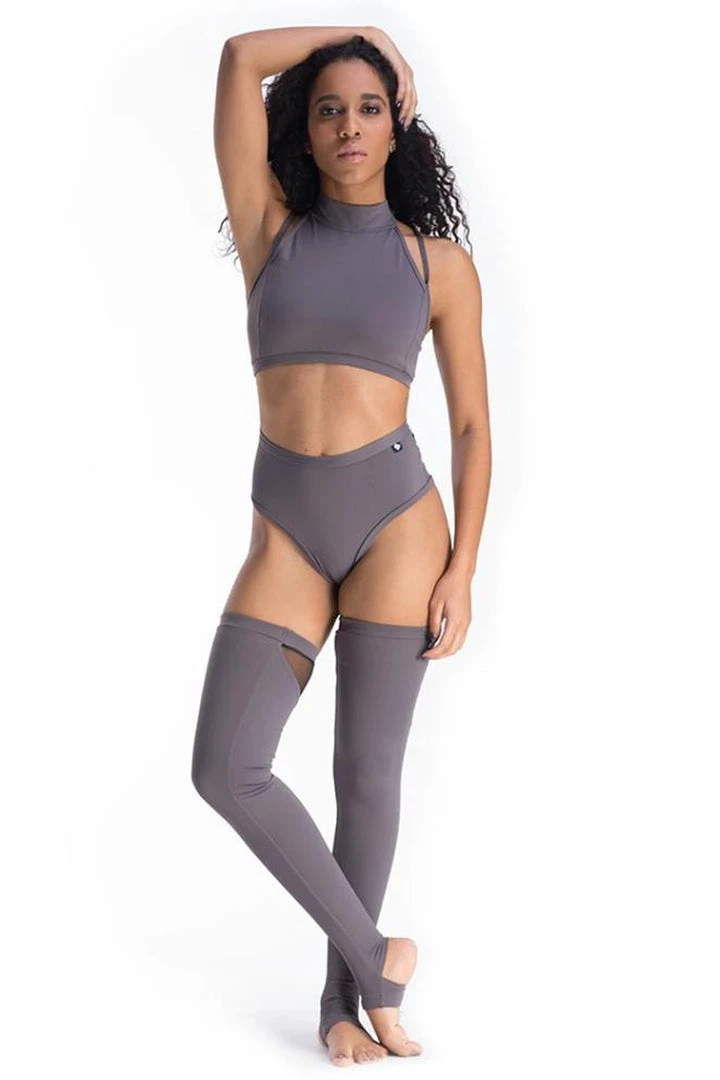 All Pole Wear Poledancerka X High Leg Shorts - Grey