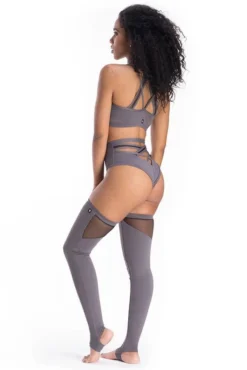All Pole Wear Poledancerka X High Leg Shorts - Grey