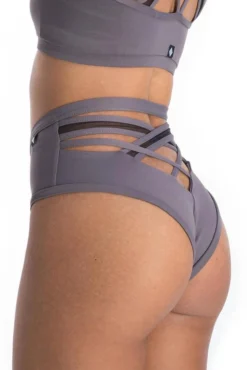 All Pole Wear Poledancerka X High Leg Shorts - Grey